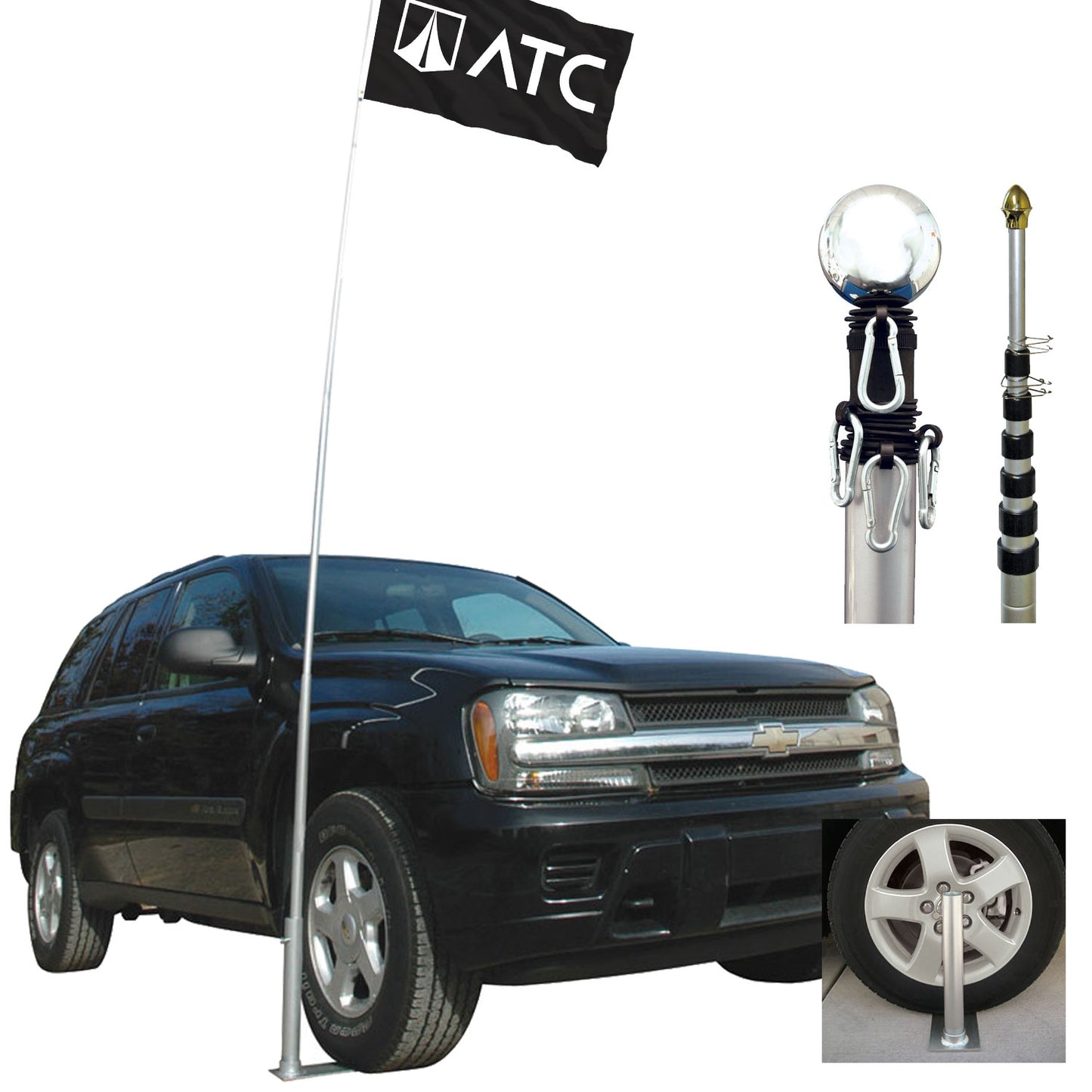 ATCAS5 Collapsible 8' Flagpole